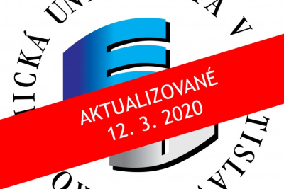 Aktualizované opatrenia rektora EU v Bratislave k súčasnej situácii - 12. marec 2020