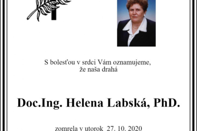 Odpočívajte v pokoji, pani docentka