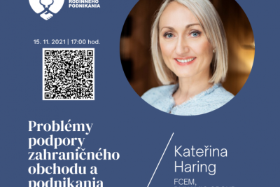 Workshop on Problems of Support for Foreign Trade and Business During the Pandemic in the Czechia with Kateřina Haring