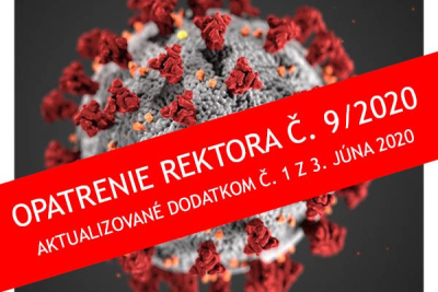 Opatrenie rektora EU v Bratislave č. 9/2020 k súčasnej situácii aktualizované dodatkom č. 1 z 3. júna 2020