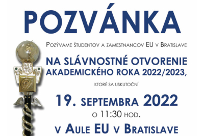 Slávnostné otvorenie akademického roka 2022/2023