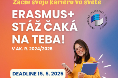 Vycestuj na Erasmus+ praktickú stáž do konca septembra 2025