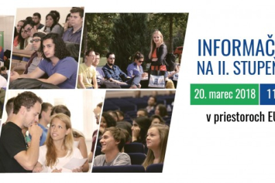 Informačný deň pre záujemcov o 2. stupeň štúdia na EU v Bratislave