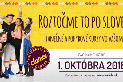 Tanečné a pohybové kurzy University Dance Center v zimnom semestri