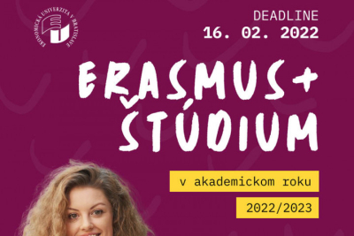 Študuj v zahraničí v rámci programu Erasmus+ v akademickom roku 2022/2023