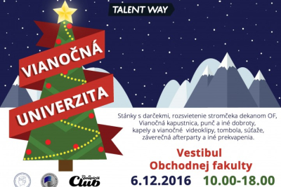 Vianočná univerzita klope na dvere