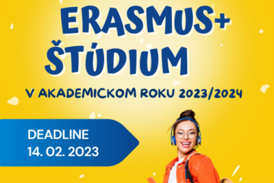 Študuj v zahraničí v rámci programu Erasmus+ v akademickom roku 2023/2024
