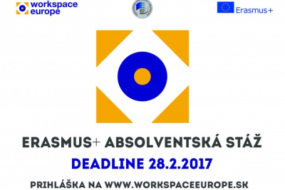 Absolventská stáž Erasmus+, deadline 28. 2. 2017