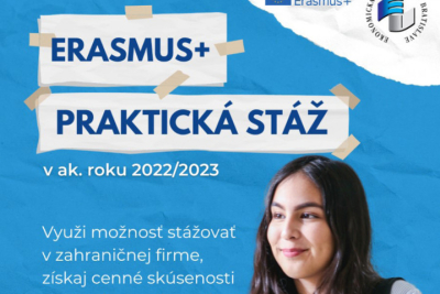 Prihlás sa a vycestuj na Erasmus+ praktickú stáž v akademickom roku 2022/2023