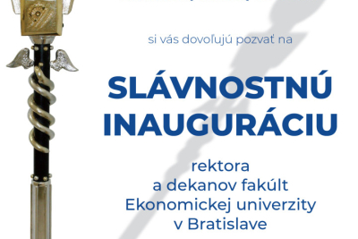 Pozvánka na slávnostnú inauguráciu rektora a dekanov fakúlt EU v Bratislave