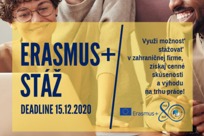 Vycestuj na Erasmus+ praktickú stáž v akademickom roku 2020/2021