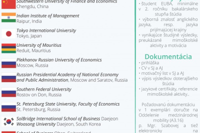 Výberové konanie na študijné pobyty na prestížnych univerzitách