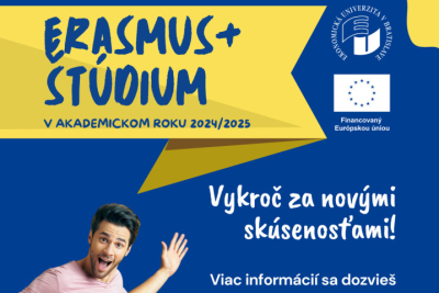 Študuj v zahraničí v rámci programu Erasmus+ v akademickom roku 2024/2025