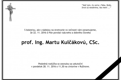 S úctou spomíname ...