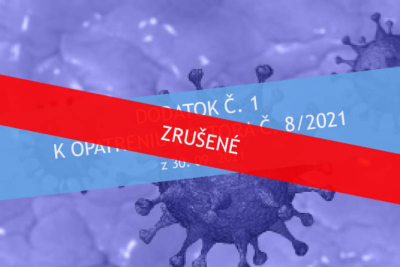 Dodatok č. 1 k opatreniu rektora číslo 8/2021