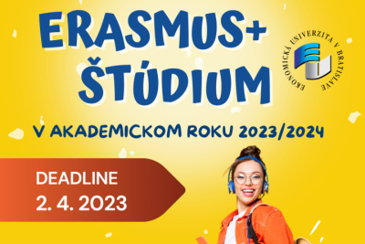 Dodatočná výzva na Erasmus+ študijné pobyty v akademickom roku 2023/2024