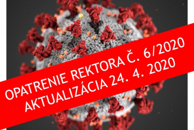 Aktualizované opatrenia rektora EU v Bratislave k súčasnej situácii - 24. apríl 2020