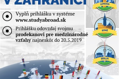 Absolvuj stáž v zahraničí do konca septembra 2019