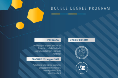 Získaj 2 diplomy! Prihlás sa na študijný program typu double degree
