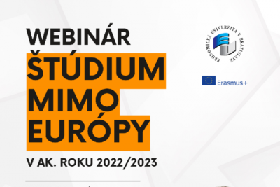 Webinár Štúdium mimo Európy v akademickom roku 2022/2023