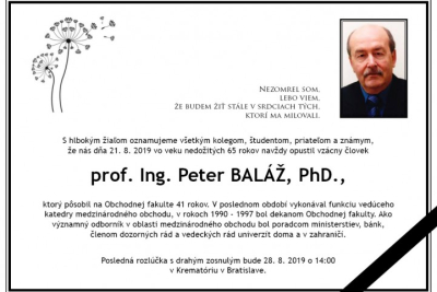 Navždy zostanete v našich srdciach, pán profesor