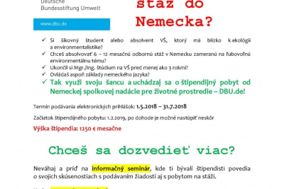 Získaj štipendium Nemeckej nadácie pre životné prostredie