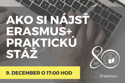 Zaregistruj sa na webinár Ako si nájsť Erasmus+ praktickú stáž