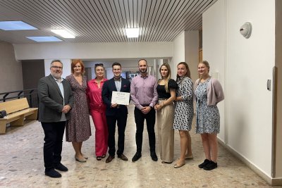 Odovzdanie ocenenia Študentská osobnosť cestovného ruchu 2024 na EU v Bratislave