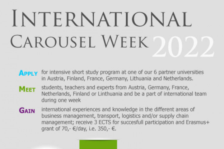 Získaj medzinárodné skúsenosti vďaka International Carousel Weeku 2022