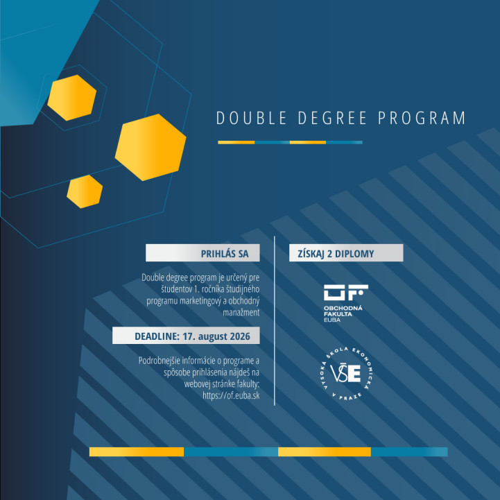Získaj 2 diplomy! Prihlás sa na študijný program typu double degree