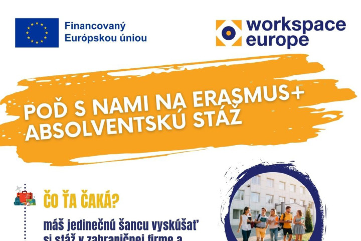 Prihlasovanie na Erasmus+ absolventské stáže je spustené