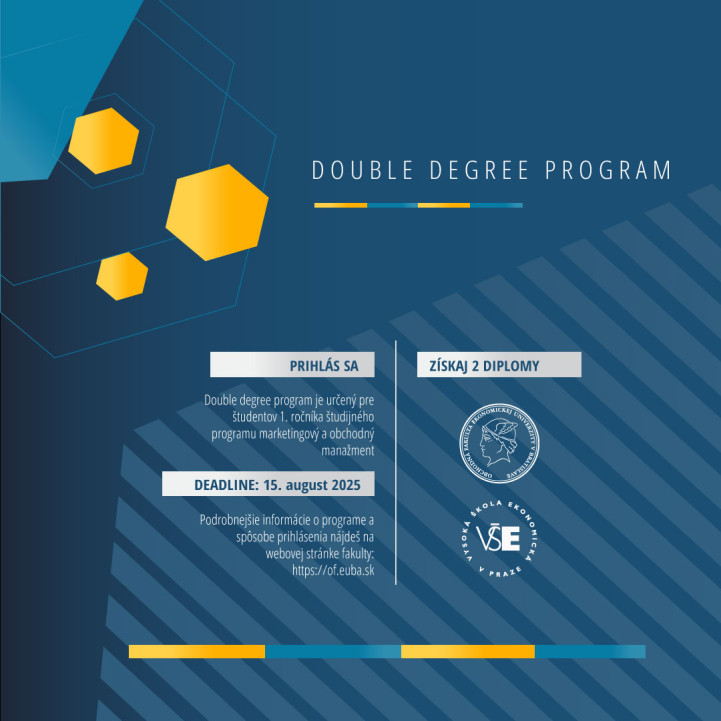 Získaj 2 diplomy! Prihlás sa na študijný program typu double degree