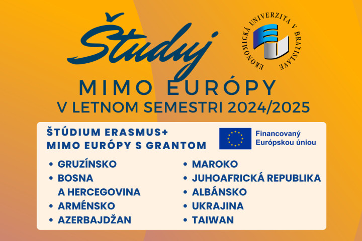 Študuj v krajinách mimo Európy v letnom semestri 2024/2025